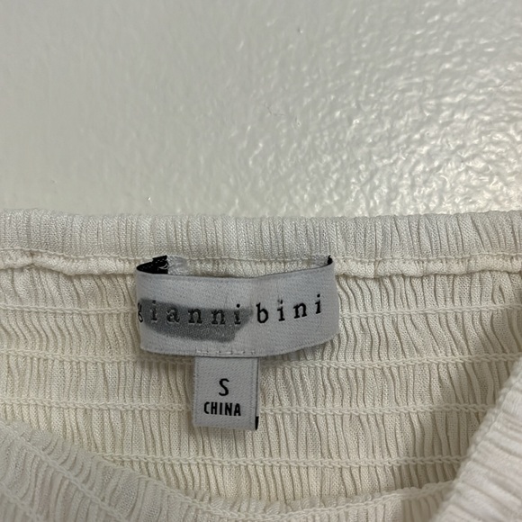 Gianni Bini Tally LS Square Neck Smocked Mini Dress - Picture 8 of 8